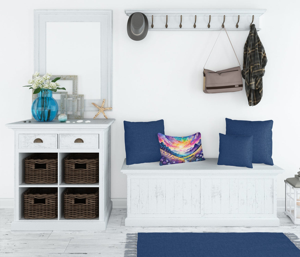 Violets in Color Throw Pillow