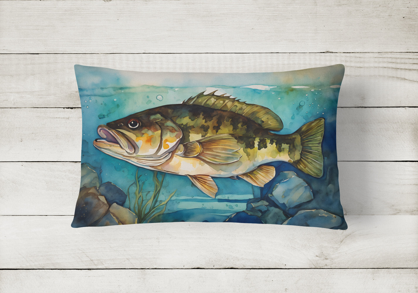 Smallmouth Bass Throw Pillow