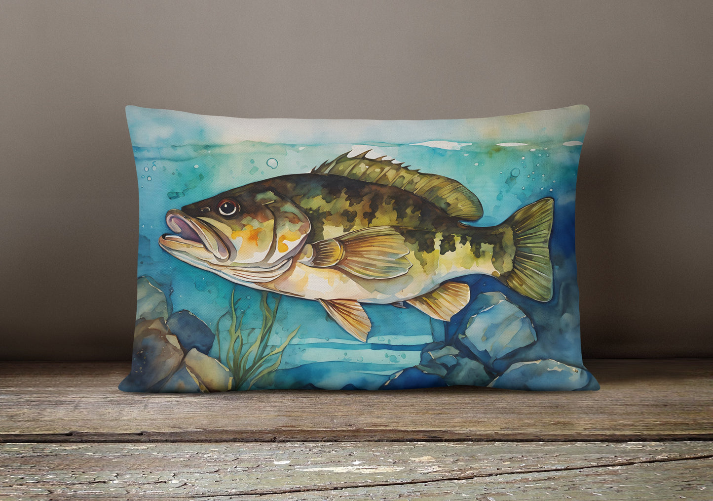 Smallmouth Bass Throw Pillow