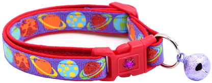 Planets on Purple Cat Collar